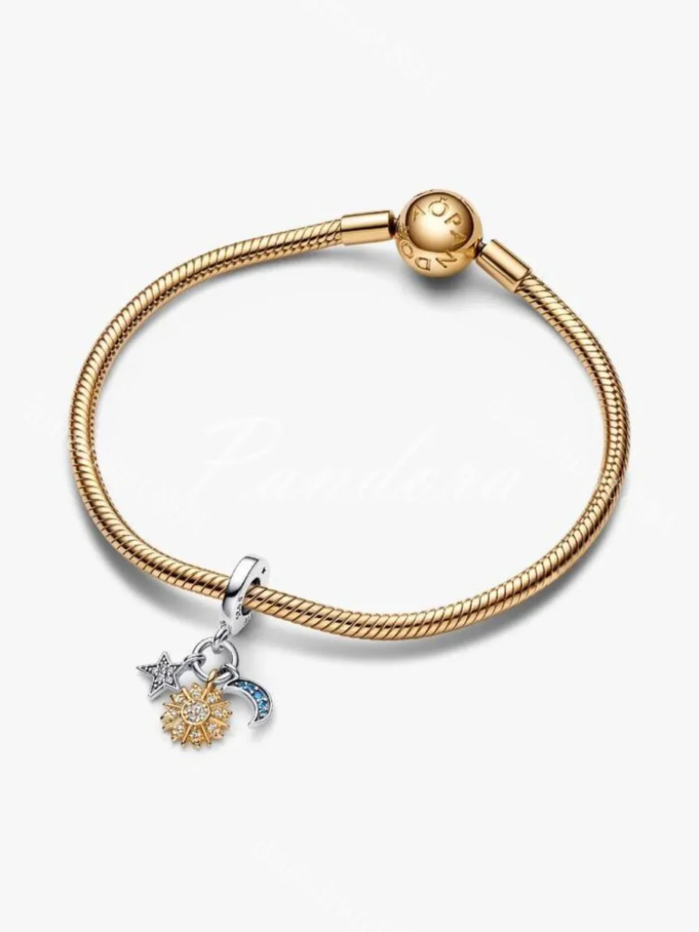 Pandora Two-tone Celestial Triple Dangle Charm